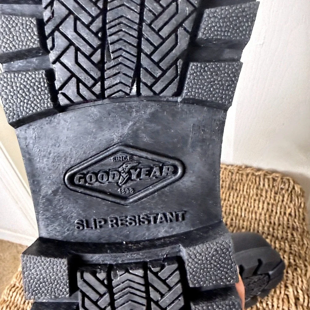 Mens Steel Toe Work Boots Goodyear Maverick-ST Boot 9 Black Non Slip Safety Shoe